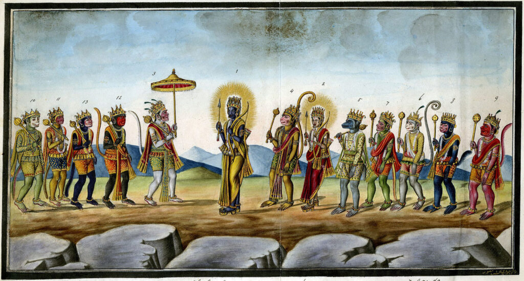 Rama with vanaras